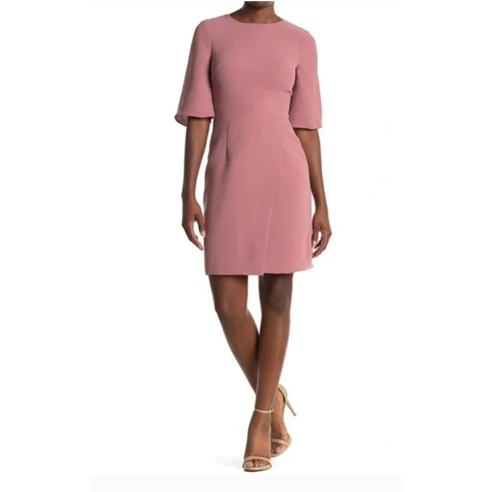 Reiss Myra Wrap Dress 8 Rose Pink Soft Girl Twee Minimalist Wedding Guest NWT